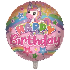 BALLOONS,Happy Birthday Cute Unicorn (Helium Foil)