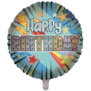 BALLOONS,Happy Birthday Male Text (Helium Foil)