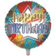 BALLOONS,Happy Birthday Male Text (Helium Foil)