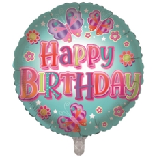 BALLOONS,Happy Birthday Female Text (Helium Foil)