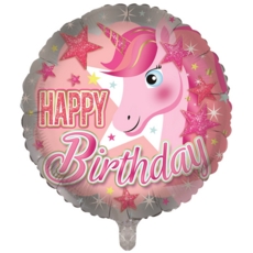 BALLOONS,Happy Birthday Juvenile Unicorn (Helium Foil)