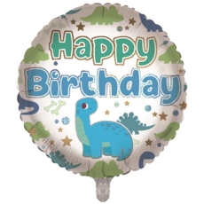 BALLOONS,Happy Birthday Cute Dinosaur (Helium Foil)