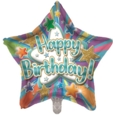 BALLOONS,Happy Birthday Star (Helium Foil)