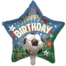 BALLOONS,Happy Birthday Football (Helium Foil)