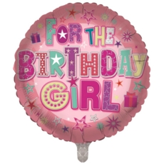 BALLOONS,Happy Birthday Girl (Helium Foil)