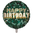 BALLOONS,Happy Birthday Camouflage (Helium Foil)