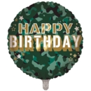 BALLOONS,Happy Birthday Camouflage (Helium Foil)