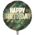 BALLOONS,Happy Birthday Camouflage (Helium Foil)