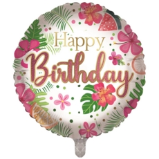 BALLOONS,Happy Birthday Tropical (Helium Foil)