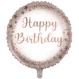 BALLOONS,Happy Birthday Rose Gold Confetti (Helium Foil)