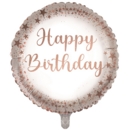 BALLOONS,Happy Birthday Rose Gold Confetti (Helium Foil)