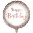 BALLOONS,Happy Birthday Rose Gold Confetti (Helium Foil)