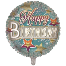BALLOONS,Happy Birthday Unisex (Helium Foil)