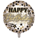 BALLOONS,Happy Birthday Black & White (Helium Foil)
