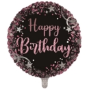BALLOONS,Happy Birthday Pink Confetti (Helium Foil)