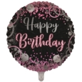 BALLOONS,Happy Birthday Pink Confetti (Helium Foil)