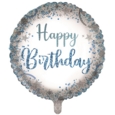 BALLOONS,Happy Birthday Blue Confetti (Helium Foil)