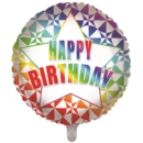 BALLOONS,Happy Birthday Bright Geometric (Helium Foil)