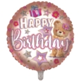 BALLOONS,Happy Birthday Cute Bear (Helium Foil)