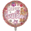 BALLOONS,Happy Birthday Cute Bear (Helium Foil)