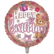 BALLOONS,Happy Birthday Cute Bear (Helium Foil)