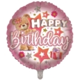 BALLOONS,Happy Birthday Cute Bear (Helium Foil)