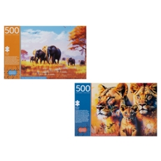 JIGSAW,500pc.Animals 2 Assorted
