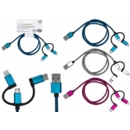 CHARGING CABLE, 1mtr 3in1 USB to Micro,Type C & Lightning.