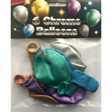 BALLOONS,Chrome 10's 14" Assorted