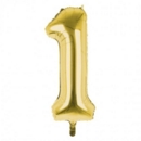 BALLOONS,Number 1 Gold 34" Helium Foil