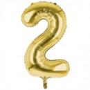 BALLOONS,Number 2 Gold 34" Helium Foil
