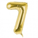 BALLOONS,Number 7 Gold 34" Helium Foil