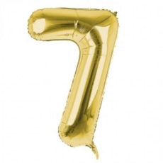 BALLOONS,Number 7 Gold 34" Helium Foil