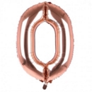BALLOONS,Number 0 Rose Gold 34" Helium Foil