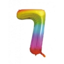 BALLOONS,Number 7 Rainbow 34" Helium Foil