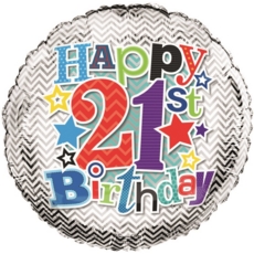 BALLOONS,Age 21 Male Helium Foil