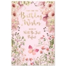 BIRTHDAY CARDS,Female 6's Floral Butterflies
