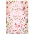 BIRTHDAY CARDS,Daughter 6's Floral Butterflies