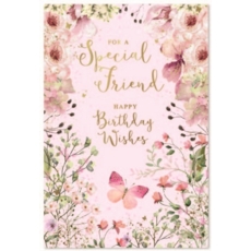 SPECIAL FRIEND CARDS,Female 6's Floral Butterflies