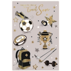 BIRTHDAY CARDS,Son 6's Sports Equipment