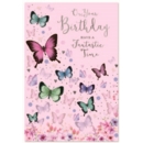 BIRTHDAY CARDS,Female 6's Butterflies