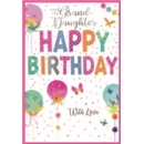 BIRTHDAY CARDS,Granddaughter 6's Balloons & Butterflies