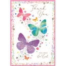 THANK YOU CARDS,Female 6's Colourful Butterflies