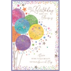 BIRTHDAY CARDS,Female 6's Colourful Balloons