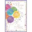 BIRTHDAY CARDS,Niece 6's Colourful Balloons