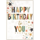 BIRTHDAY CARDS,Male 6's Text & Stars