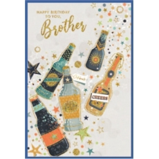 BIRTHDAY CARDS,Brother 6's Beer Bottles