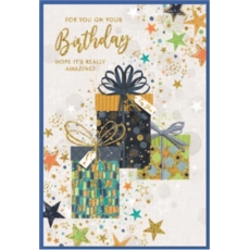 BIRTHDAY CARDS,Male 6's Presents & Stars