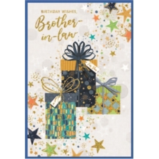 BIRTHDAY CARDS,Brother in Law 6's Presents & Stars