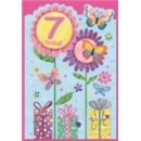 AGE 7 CARDS,Female 6's Flowers & Presents